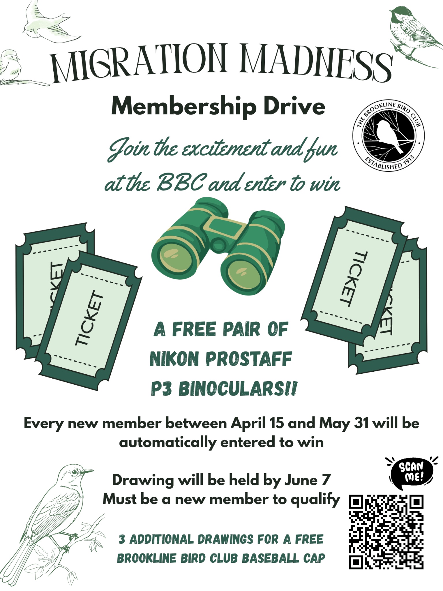 2026 Migration Madness Membership Drive Flyer