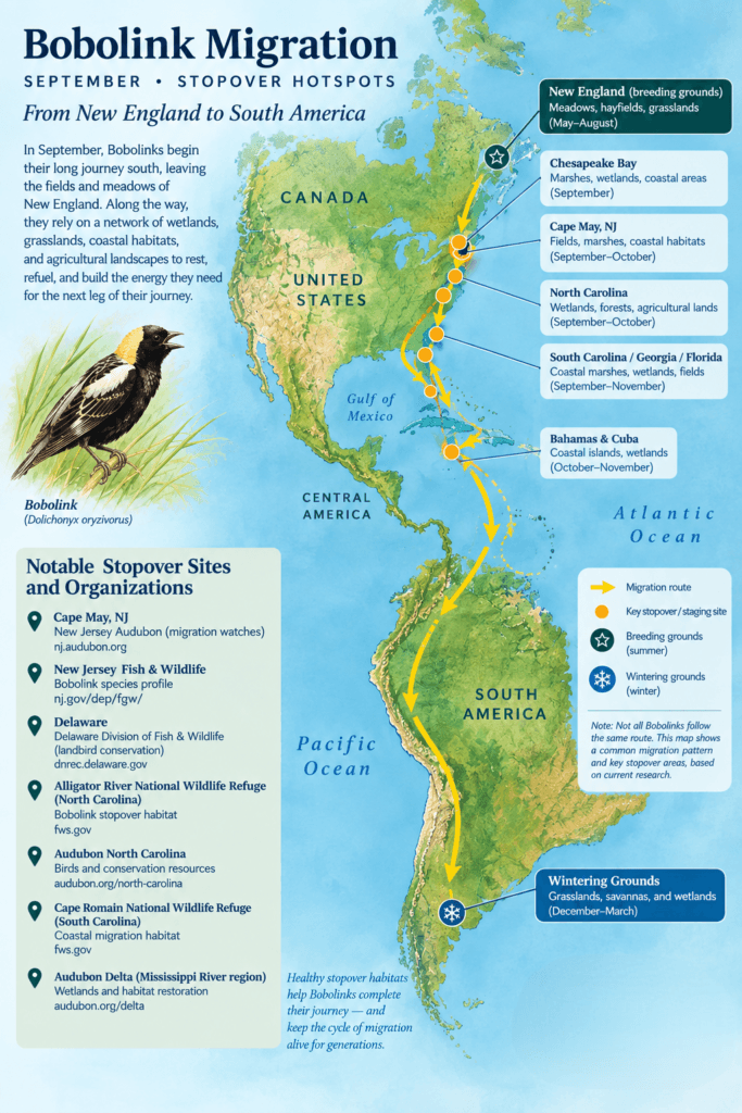 Bobolink Migration Map